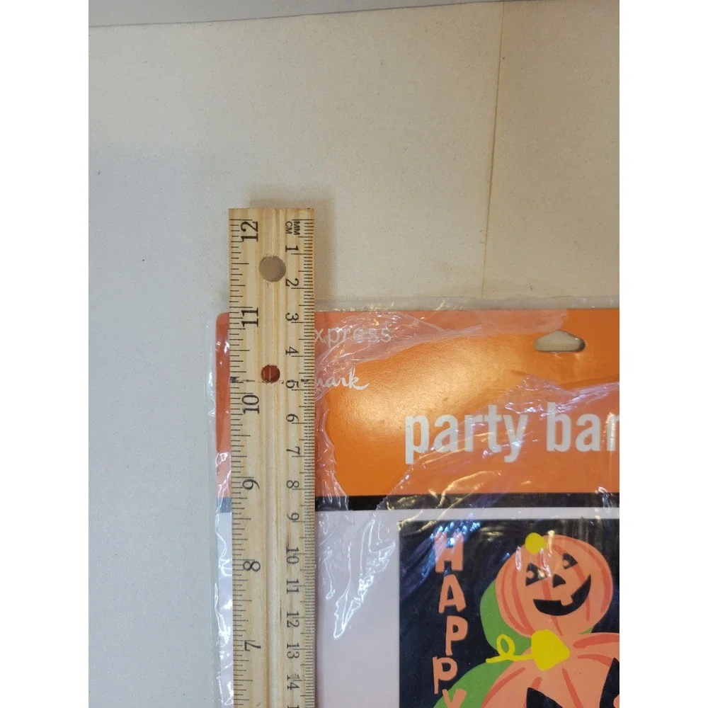 Hallmark Party Express Halloween Banner 53 Inch Jack-O-Lantern Pumpkin Decor